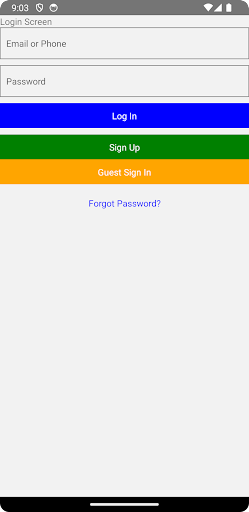 Android application CrowdSync screenshort