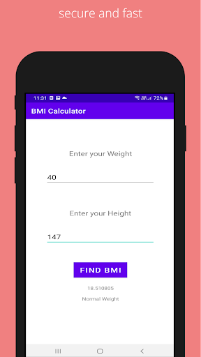 BMI Measure Screen 3