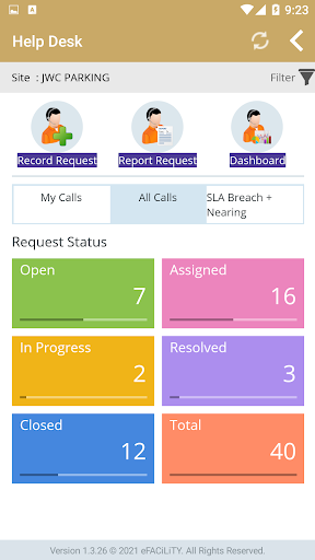 JWC-eFACiLiTY® Smart FM App Screen 3