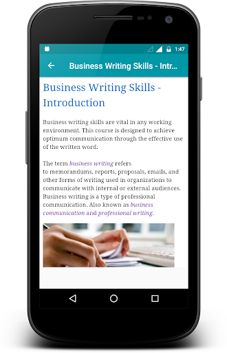 Business Writing Screen 2