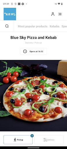 Android application Blue Sky Pizza and Kebab screenshort