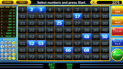 Real Keno Screen 2