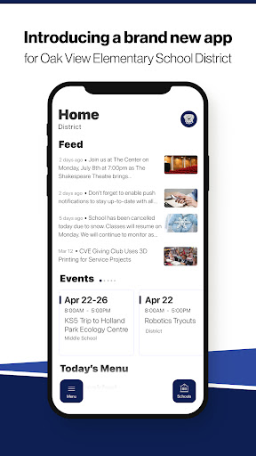 Android application Oak View School screenshort