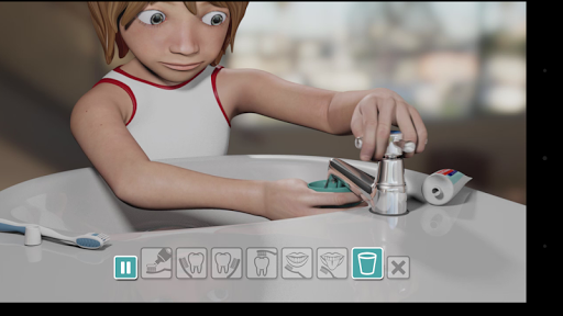 Brushing teeth with water