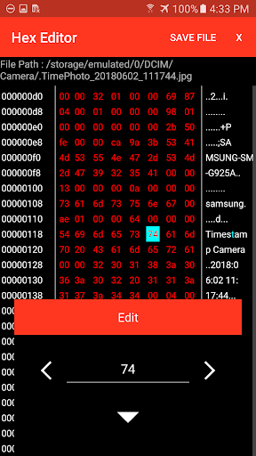 Photo Hex Editor Screenshot