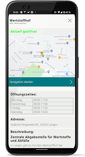 Abfall-App Langen Screen 3