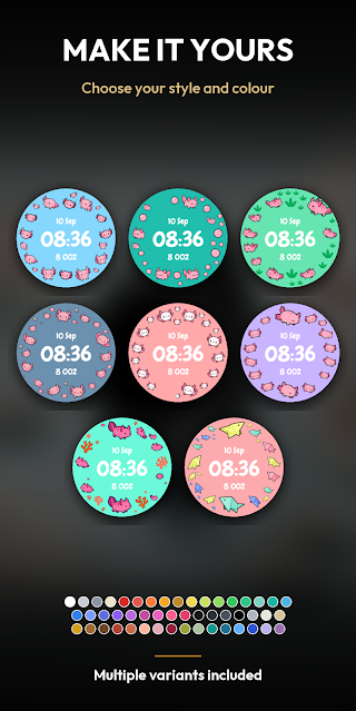 Kawaii Axolotl – Watch Face screenshot 2
