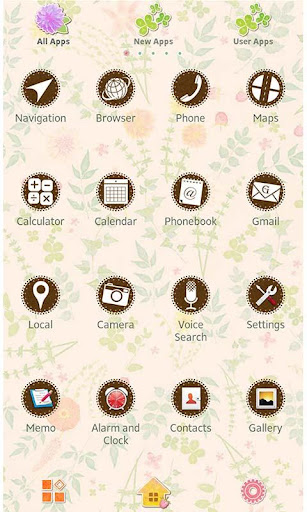 Flower Wallpaper Green Leaf Screen 2