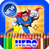 Easy Superhero Coloring Page icon