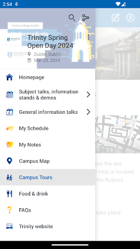 Android application Trinity Open Day screenshort