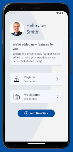 Android application Camms Risk screenshort