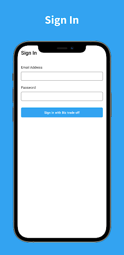 Android application Bizztradeoff:Exchange platform screenshort