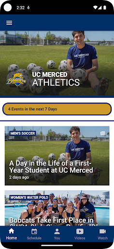 Android application UC Merced Athletics screenshort