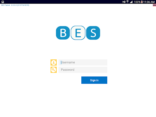 Android application BES Tablet screenshort