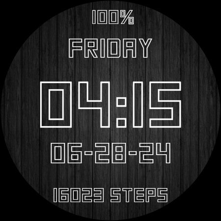 Black Wood Finish Watchface screenshot 17