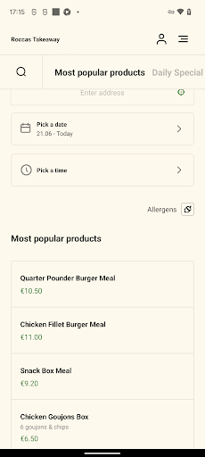 Roccas Takeaway Screen 3