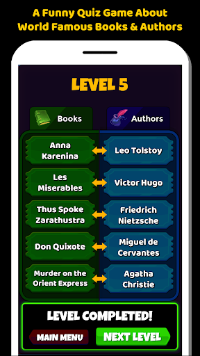 Books And Authors Quiz Game Screen 2