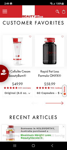 BeautyFit shop Australia Screen 2