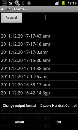 Audio Recorder Screen 2