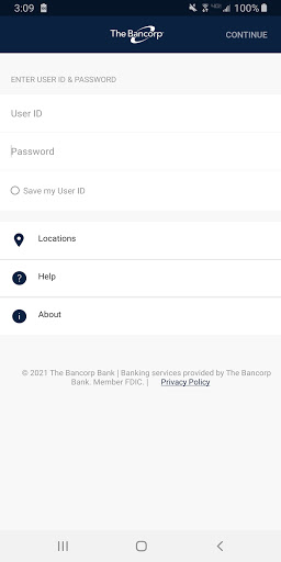 Android application Bancorp Solutions screenshort