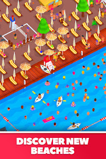 Idle Beach Tycoon: Simulador de Cash Manager