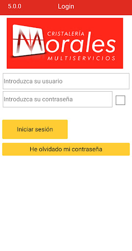 Android application Cristalería Morales screenshort