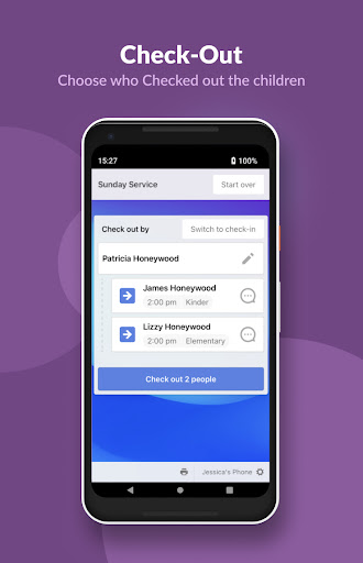 Android application Planning Center Check-Ins screenshort