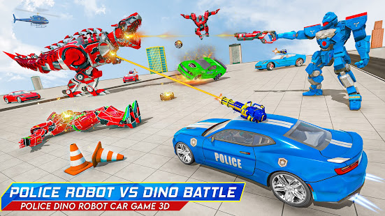 Police Dino Robot Car Game 3d 3.5 screenshots 2