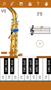 Screenshot 6 3D Saxofón Notas - Como Tocar android
