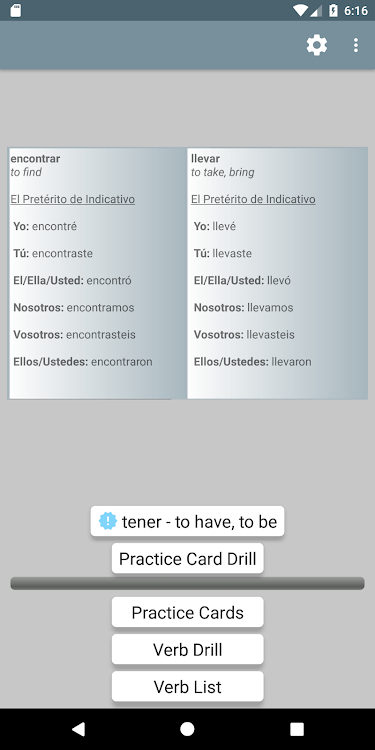 Verb Mate Spanish Verb Conjugation Trainer By Codeitralf Android Apps Appagg