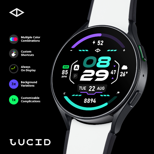 Lucid Digital Watch Face Screen 2