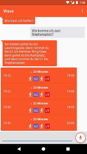 Android application Wave - Wien Mobilität screenshort