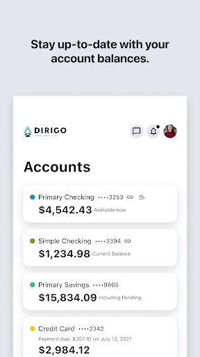 Dirigo FCU Mobile Banking Screen 3