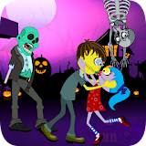 Halloween Zombie kiss icon