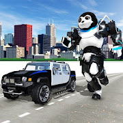 Panda Robot Car Game: Police Car Robot Transform