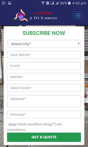 Classic A TO Z service