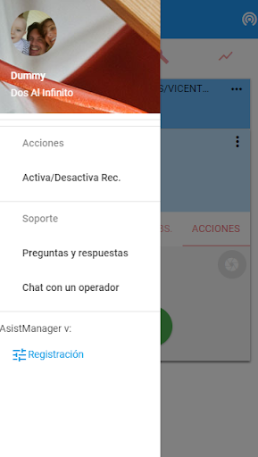 Android application AsistManager screenshort