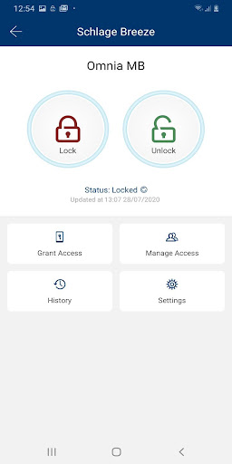 Android application Schlage Breeze screenshort
