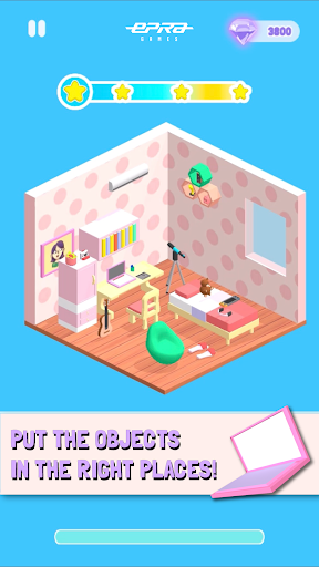 Android application Room Match 3D screenshort