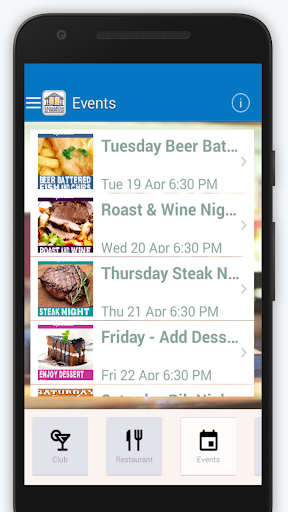 Casuarina Sports Club Patron Screen 2