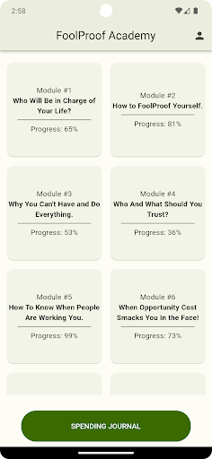 FoolProof Academy Screen 2