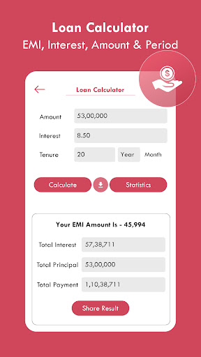EMI Calculator - Loan Planner Screen 3