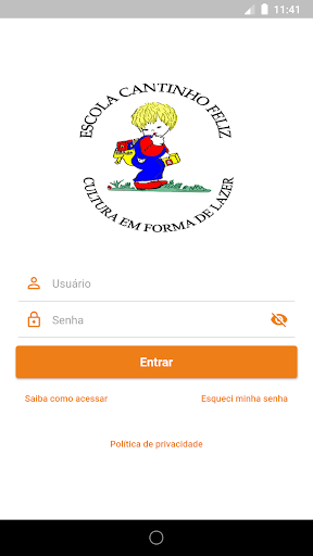 Android application ESCOLA CANTINHO FELIZ UNIDADE screenshort
