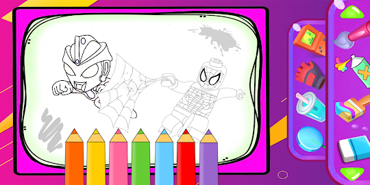 Ultra Spider coloring book man