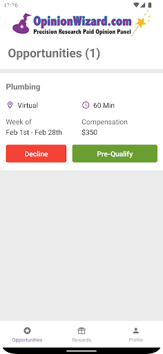 OpinionWizard Screen 2