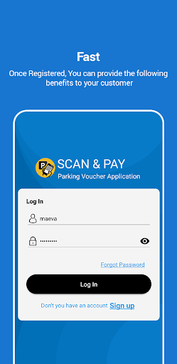 Android application Scan & Pay screenshort