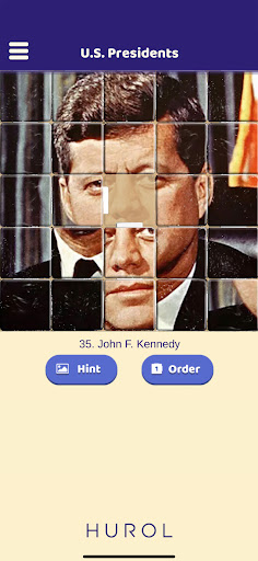 U.S. Presidents Sliding Puzzle Screen 3