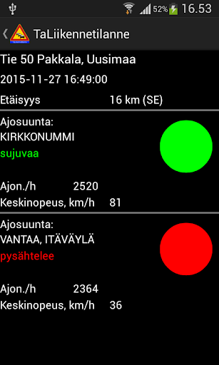 Liikennetilanne Screen 2