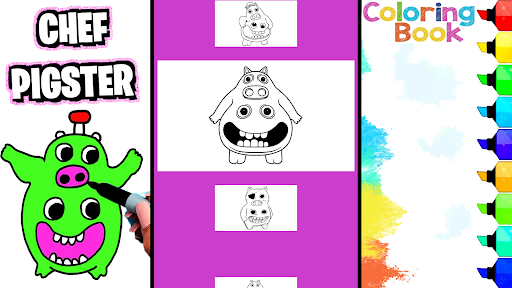 Garden Chef Pigster Coloring