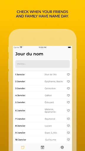 Android application Namio - Name Day Calendar screenshort